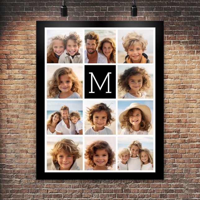 Poster 11 Monograma Personalizado de Colagem de Instagram (Photo Collage Poster)