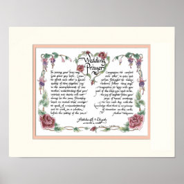 Poster 11 x 14 Oração de Casamento, Caligrafia de Anivers