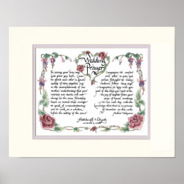 Pôster 11 x 14 Oração de Casamento, Caligrafia de Anivers