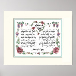 Pôster 11 x 14 Oração de Casamento, Caligrafia de Anivers
