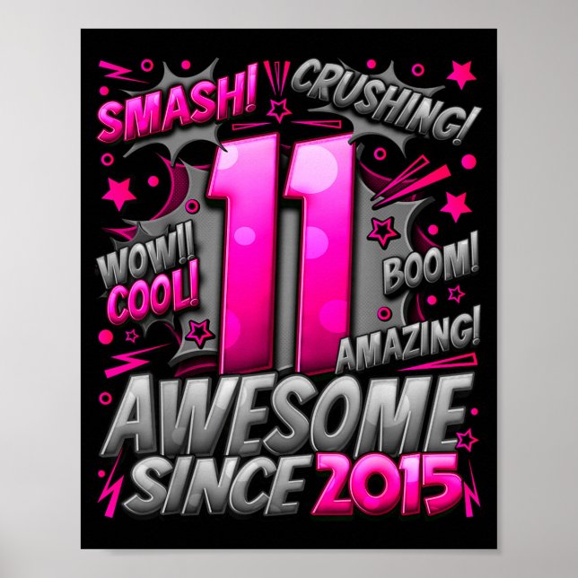 Poster 11 Year Old For Boys 11th Birthday Boy 11 Year Old (Frente)