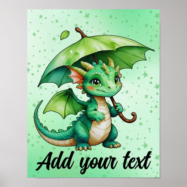 Poster 11x14 Pastel Dragon Wall Art (Frente)