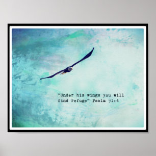 Poster 11x8.5 do salmo 91 de Eagle (Matte)