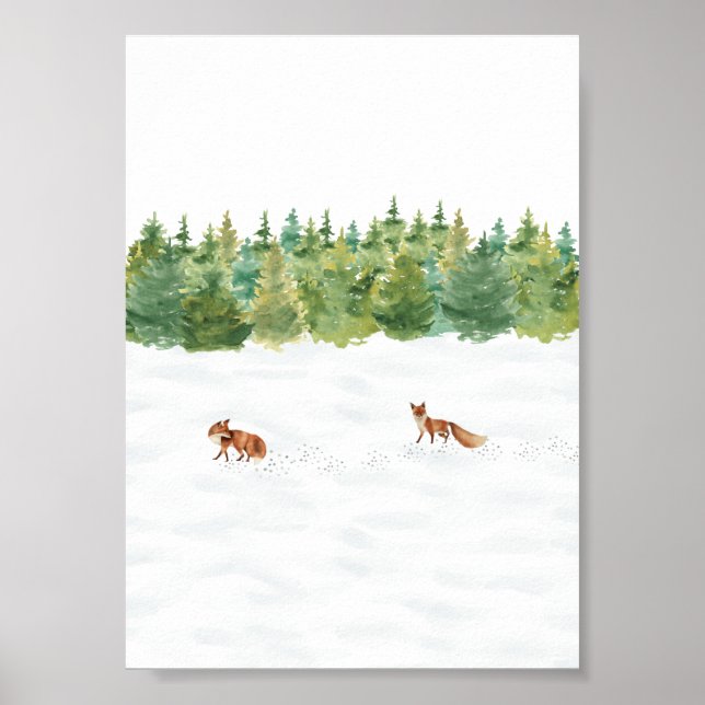 Poster (12,7 x 17,8 cm) - Winter Scene (Frente)