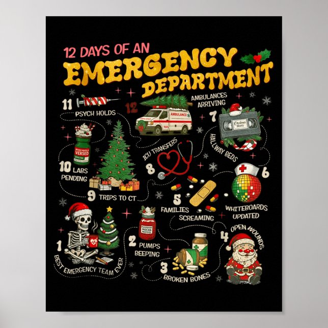 Poster 12 Days Of An Emergency Department, Er Nurse Chris (Frente)