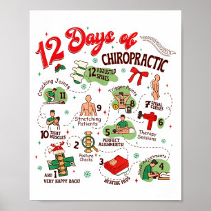 Poster 12 Dias De Natal Quiropraxia Quiropraxista