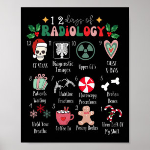 Poster 12 Dias Engraçados De Radiologia Natal Radiate Xra
