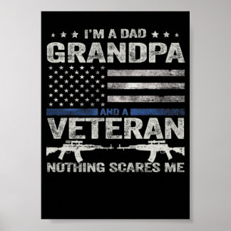 Poster 12 Eu Sou Um Pai Avô Veterano Camisa Azul Vintage