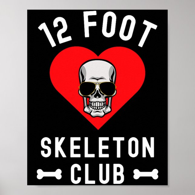 Poster 12 Foot Skeleton Club Giant Skelly Gles Valentine' (Frente)