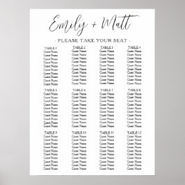 Poster 12 Gráfico Simples de Casamentos Modernos de Mesa