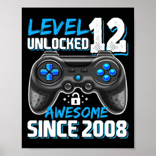 Poster 12 Incrível 2008 12 do Jogo de Vídeo Aniversário