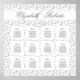 Poster 12 Mesa 80 a 120 Organograma de Casamento de Convi