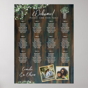 Poster 12 Mesa Rústica Madeira Gypsophila FOTO SENDO ENCA