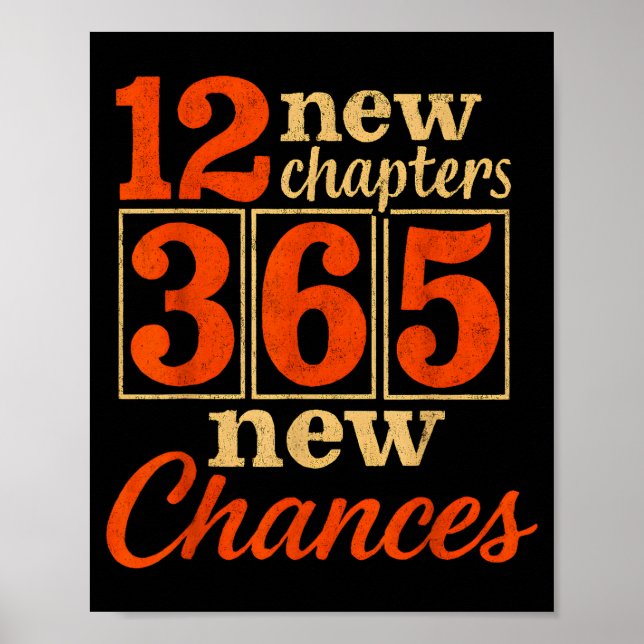 Poster 12 New Chapters 365 Chances Motivational  (Frente)