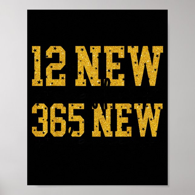Poster 12 New Chapters 365 New Chances Happy New Year Par (Frente)