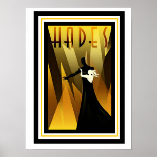 Poster 12 x 16 de Hades do art deco