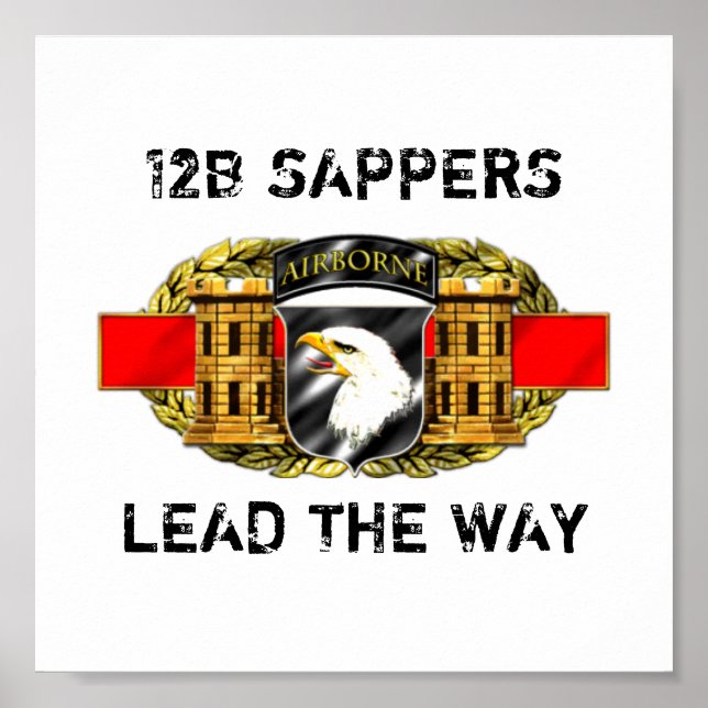 Pôster 12B 101Divisão de Transporte Aéreo de ruas (Frente)