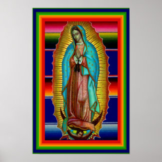 Pôster 12x18 Nossa Senhora de Guadalupe Zarape