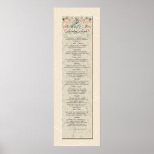 Poster 12x36 para construir um amor durável - rosas de