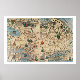 Poster 131-0058260/1 atlas Catalan: Detalhe de Ásia, por