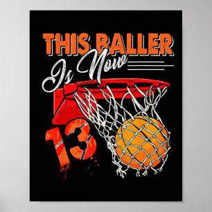 Poster 13 Birthday Basbol Divertido 13 Anos
