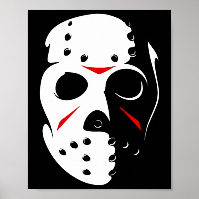 Poster 13 de Sexta-Feira de Hockey de Jason Hockey Mask (Frente)