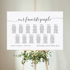 Poster 13 Elegante de Mesa Nosso Gráfico de Assentos de P