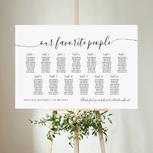 Poster 13 Elegante de Mesa Nosso Gráfico de Assentos de P