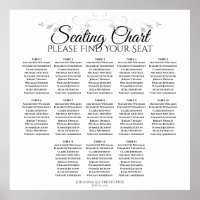 13 Gráfico de Assentos de Casamento de Filigre de 