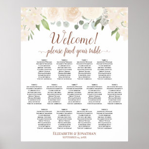 Poster 13 Gráfico de Casamento de Rosas de Pêssegos Pálid