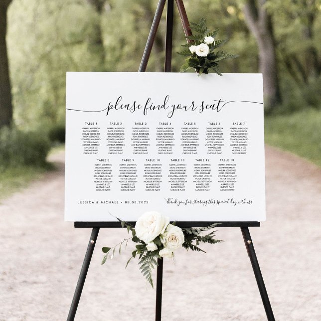 Poster 13 Mesa Modern Encontre seu gráfico de assentos (Criador carregado)