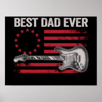 Poster 13 Vintage Betsy Ross Guitar Dad Family Matching