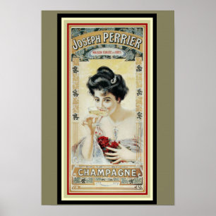 Poster 13 x 19 do anúncio do vintage de Perrier