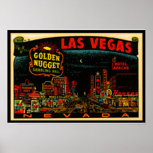 Poster 13x19 da tira do casino de Las Vegas do