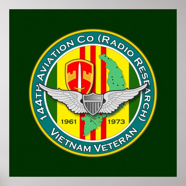 Poster 144.a Avn Co RR 3 - ASA Vietnam (Frente)