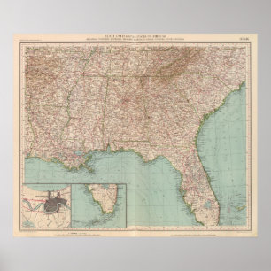 Pôster 14546 arca, Tenn, La, senhorita, Fla, Alá, GA, SC