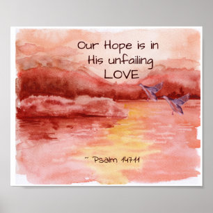 Poster 147:11 do salmo nossa esperança está em seu amor