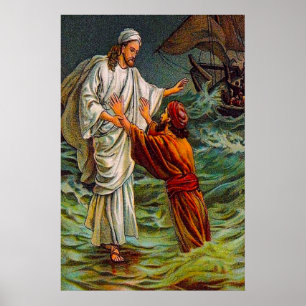 Poster 14:28 de Matthew - o senhor 33, salvar me