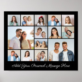 Poster 14 Colagem de Fotos Adicionar Sua Própria Saudação