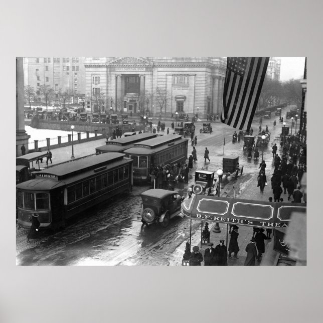 Pôster 14 Street, Washington, D.C.: 1918 (Frente)