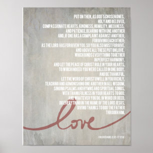 Pôster 14" x 11" 3:12 de Colossians - 17