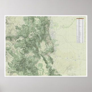 Poster 14ers do Colorado - Lenda difícil