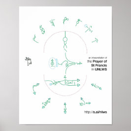 poster 14x11 da Oração da Rua. Francis no UNLWS