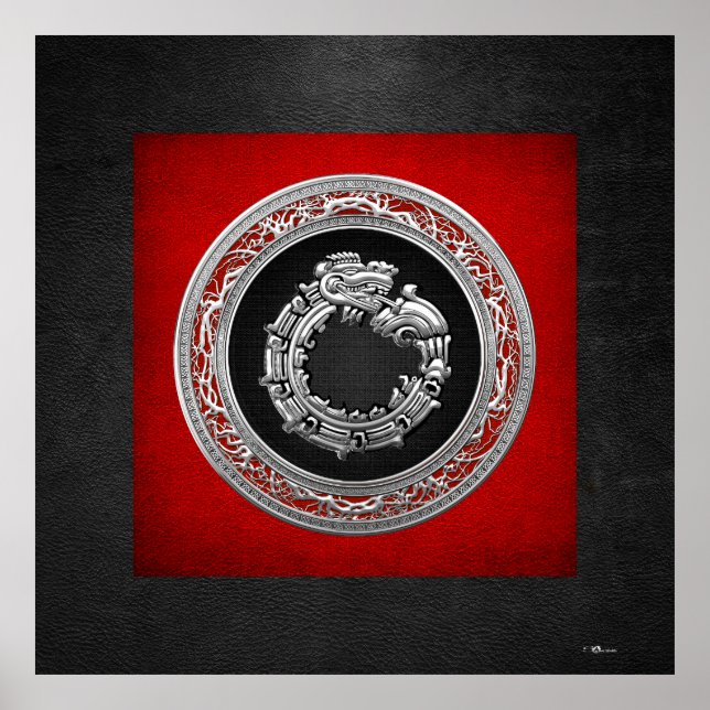 Poster [150] Deus Serpente Quetzalcoatl [Prata] (Frente)