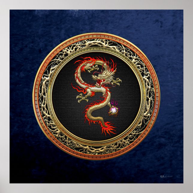Poster [150] Dragão chinês Ouro Fucanglong (Frente)