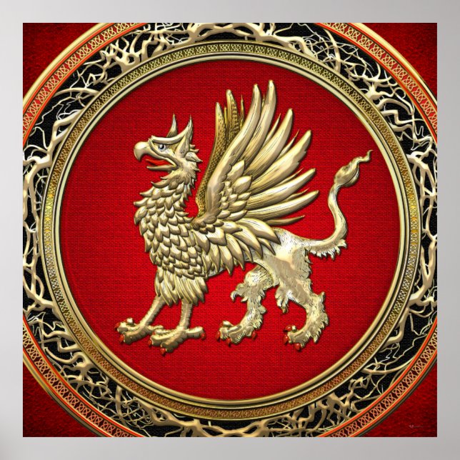 Poster [150] Griffin Dourado sagrado (Frente)