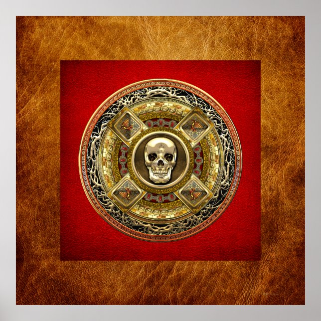 Pôster [150] Mictlantecuhtli - Deus da Morte asteca (Frente)