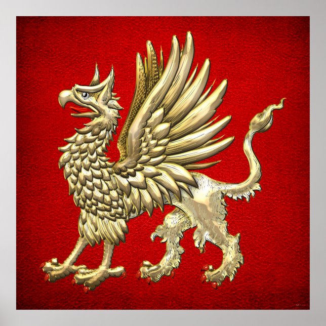 Pôster [150] Ouro sagrado Griffin (Frente)