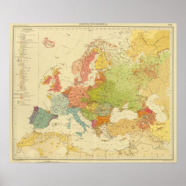 Pôster 1516 etnografia europeia (Frente)