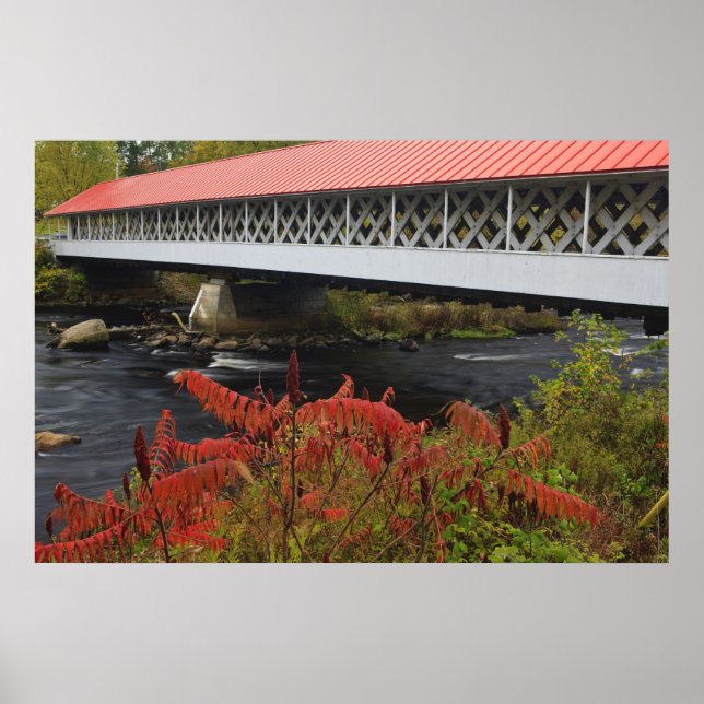 Poster 159-foot Ashuelot Covered bridge spanning (Frente)